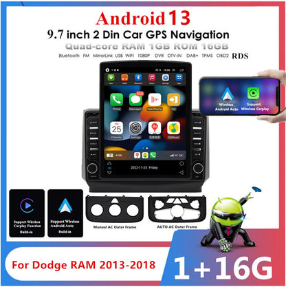 9.7'' Car Stereo Radio GPS for Dodge RAM 1500 2500 3500 4500 5500 (2013-2018)