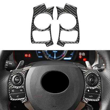 Carbon Fiber Steering Wheel Button Trims for Lexus IS250 IS300 IS350 (2014-2017)