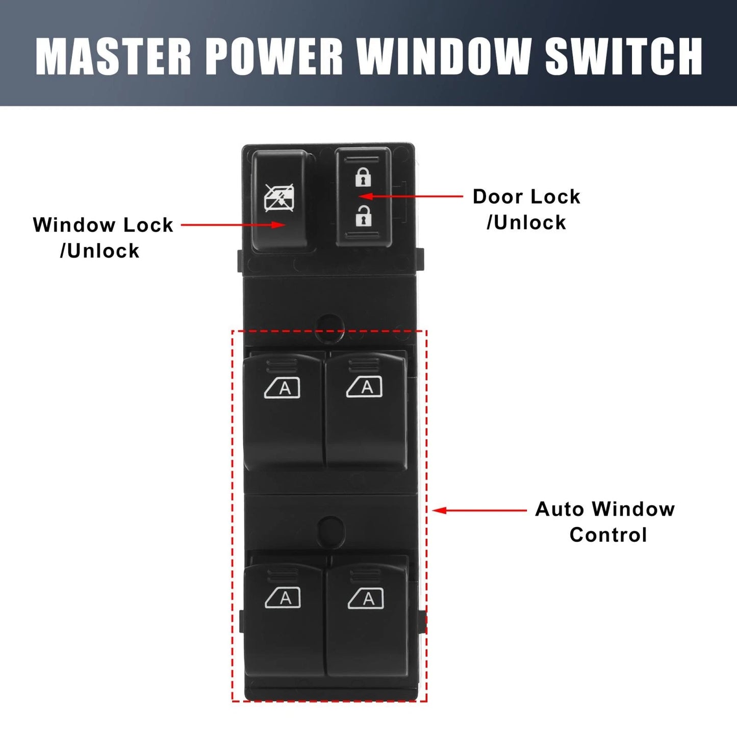 Master Driver Side Power Window Switch for Infiniti G25 (2011-2012)