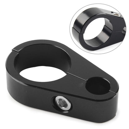 Black Brake Clutch Cable Clamp Clip for Harley 1'' Handlebar