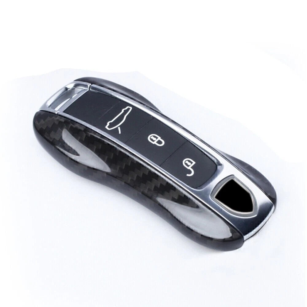 Carbon Fiber Key Case Cover for 2017-2018 Porsche Cayenne Panamera (2017-2018)