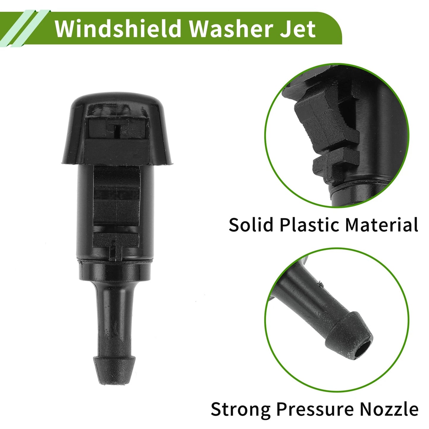 Washer Nozzle with Hose Connector for Dodge