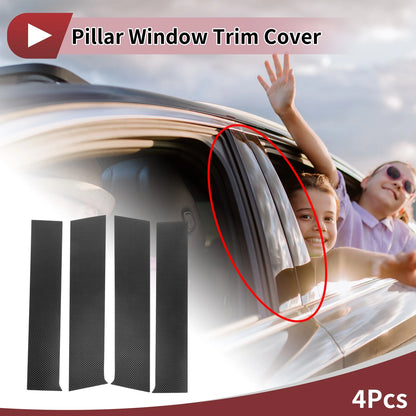 4 x Car Door Pillar Window Trim Carbon Fiber for Toyota Tacoma (2024–2025)