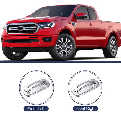 Front Left and Right Exterior Door Handles for Chevrolet Silver Tone 2x