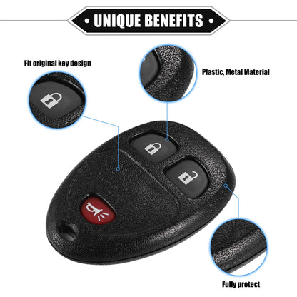 3 Button Keyless Entry Remote Key Cover for Buick Enclave with Blade