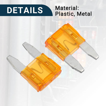 5A Mini Blade Fuses 20 x Short Circuit Protection for Car - Orange