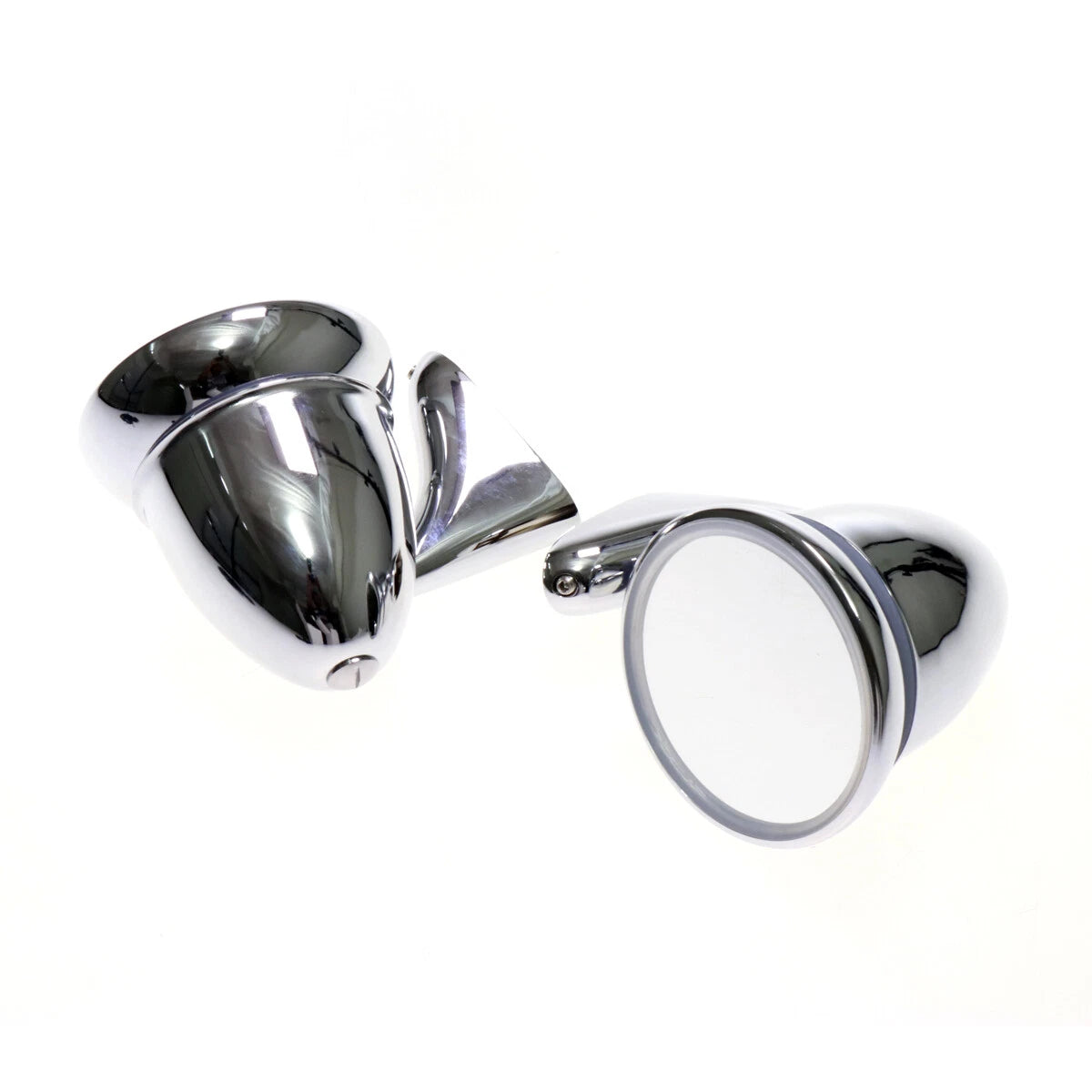 Chrome Bullet Style Door Fender Mirror for MG MGB MGC GT Coupe Roadster 2-Door