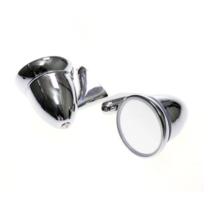 Chrome Bullet Style Door Fender Mirror for MG MGB MGC GT Coupe Roadster 2-Door