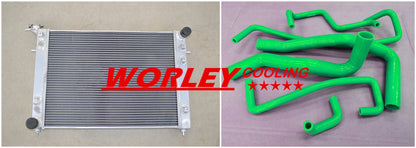 3 Row Aluminum Radiator + Green Hose for Holden Commodore VN-VR (1988-1997)