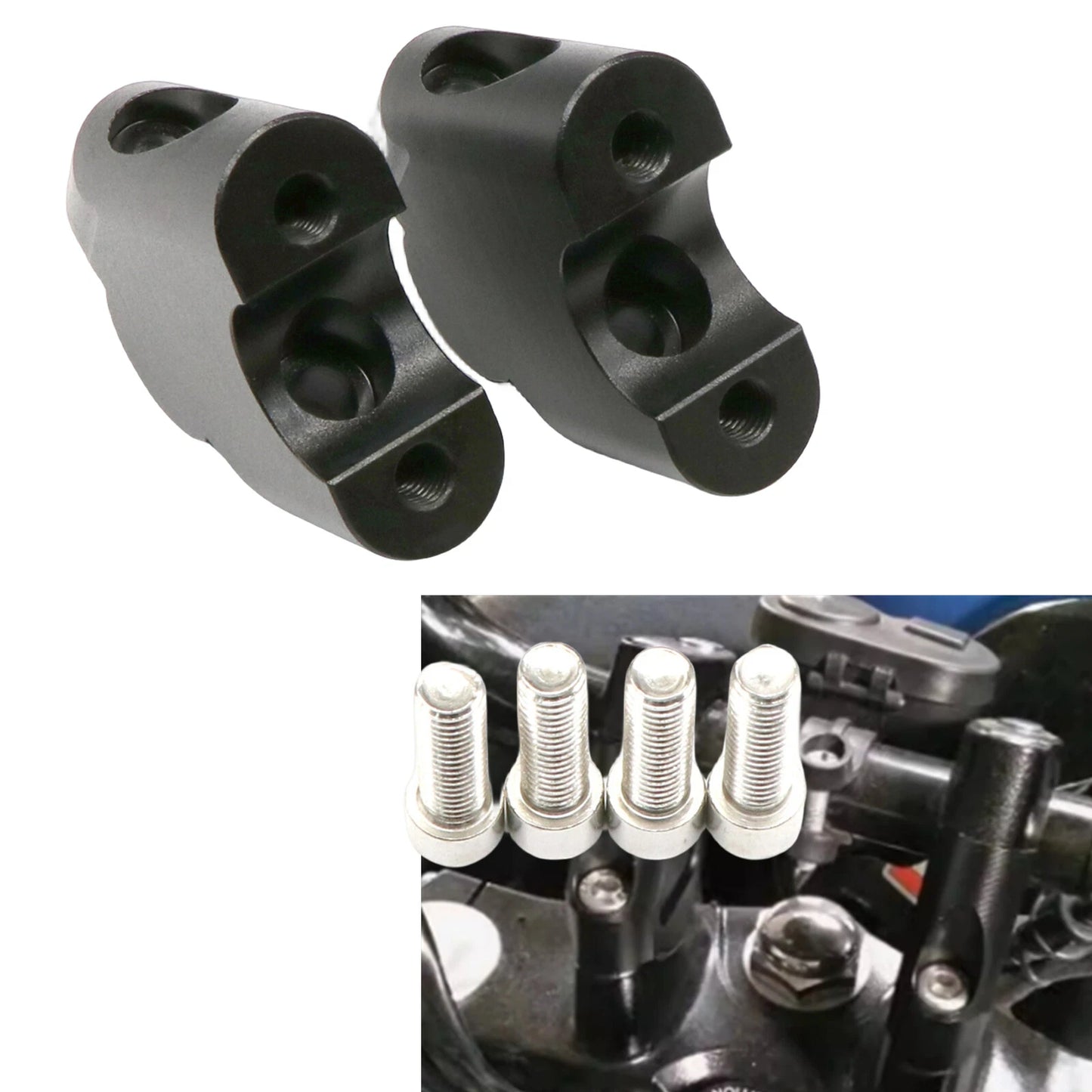 Handlebar Riser Bar Mount Clamp for Suzuki DL 650XT (2015-2018)