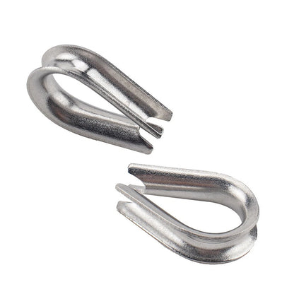 10 x 1/4 Wire Rope Cable Thimble for Marine Yacht 316 Stainless Heavy Duty