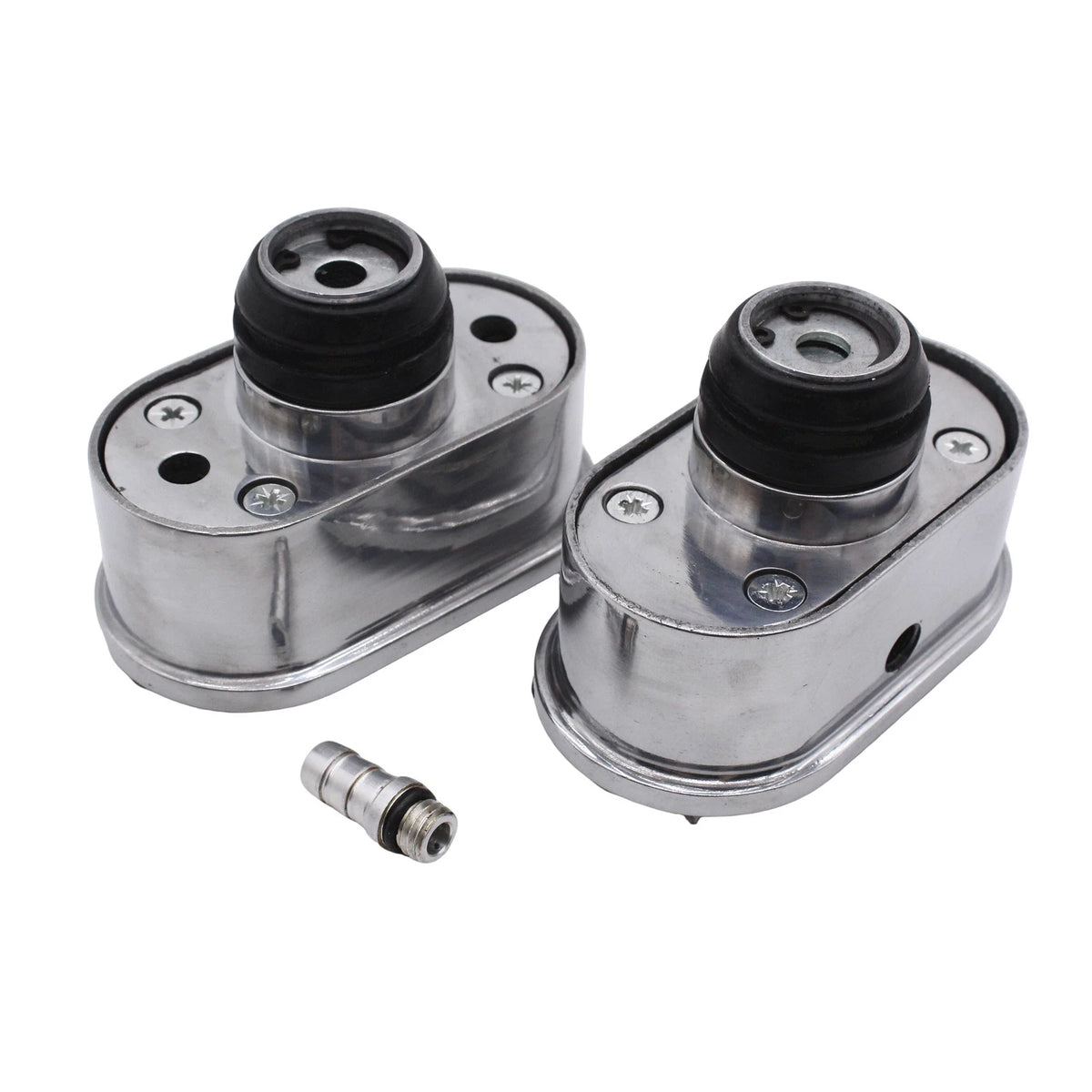 Polished Aluminum Finned Oval Air PCV Breather Combo for Valve Cover
