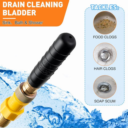 Drain Bladder Hose for Cleaning Clogged Sewer Pipe, 1"-2"