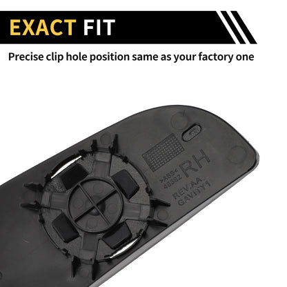 Right Mirror Glass Replacement for Dodge Ram 1500 - Non-Heated