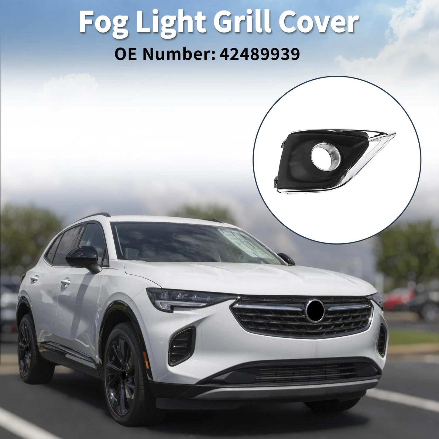 1 Pc Car Front Right Fog Light Grill for Buick Envision (2019–2020)