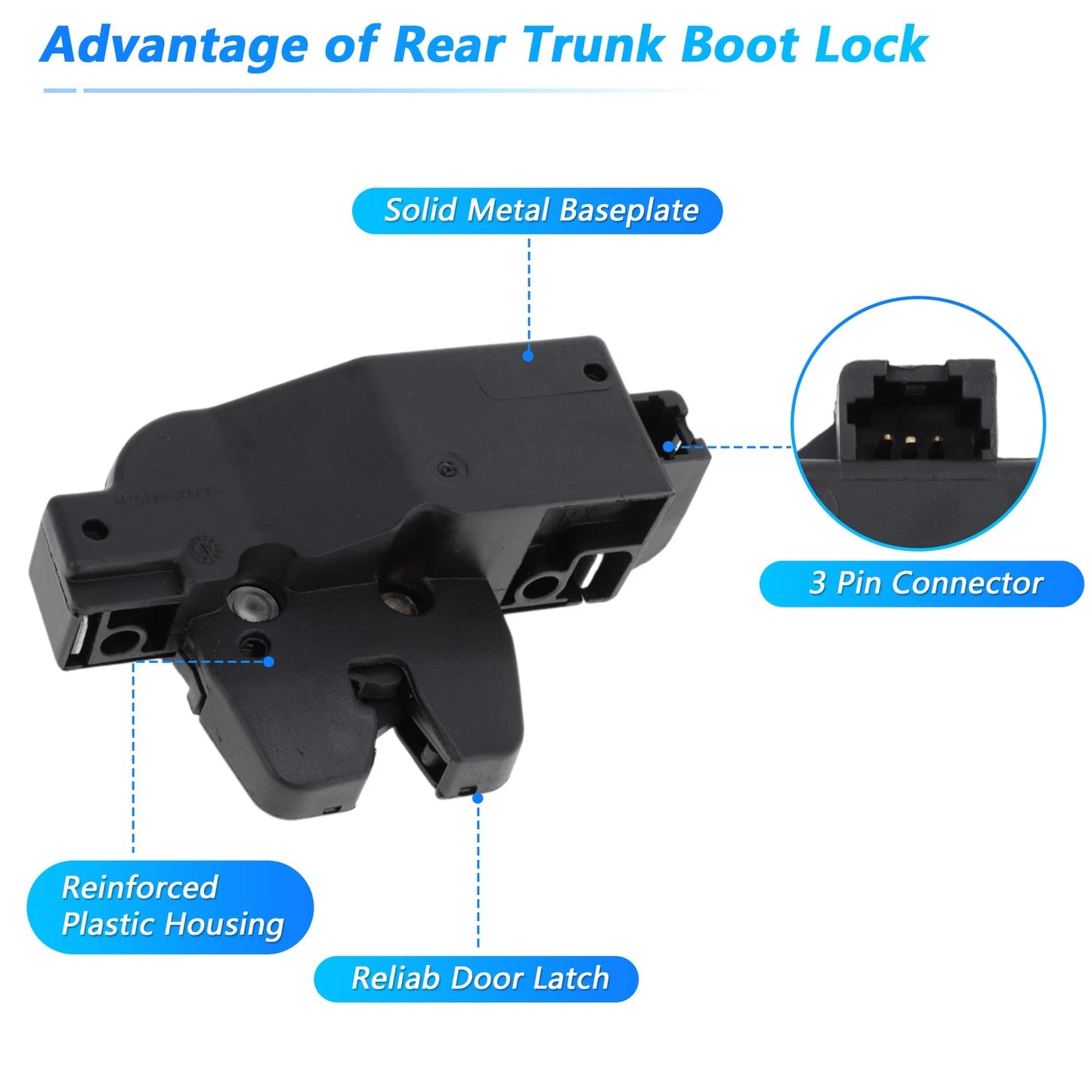 Rear Trunk Latch Lock Actuator for Peugeot 206 SW (2002-2010)