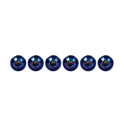 6 x M6x10mm Alloy Torx Head Screws for Bike Motorcycle - Blue