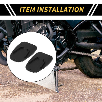 Kickstand Pad 3.54x2.36in Support Plate Black for Universal Motorcycle
