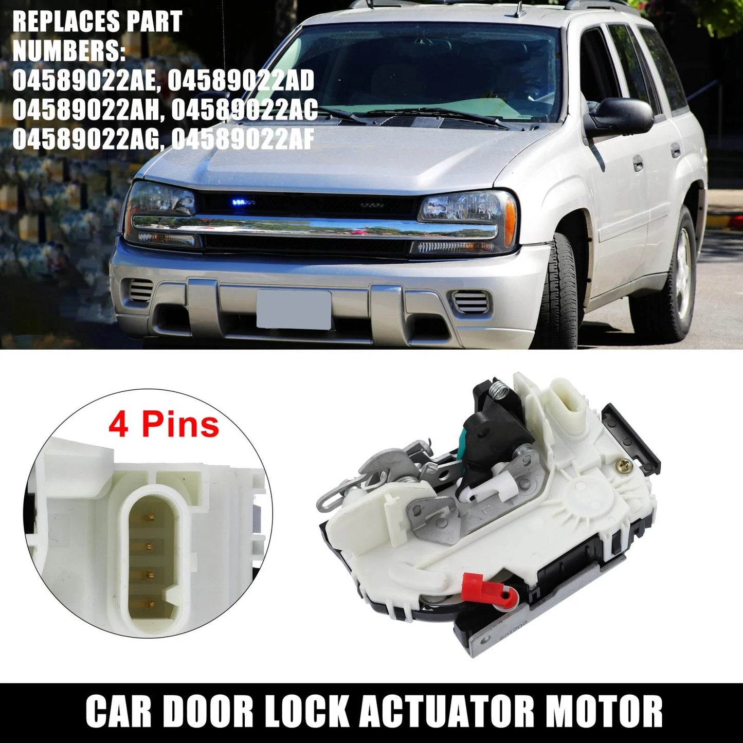 Rear Left Power Door Lock Actuator Motor for Jeep Wrangler (2007-2018)