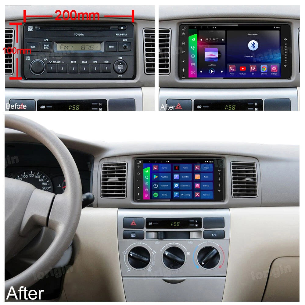 64G Car GPS Stereo for Toyota Hiace RAV4 Landcruiser Prado Camry Hilux (2000-2023)