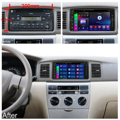 64G Car GPS Stereo for Toyota Hiace RAV4 Landcruiser Prado Camry Hilux (2000-2023)