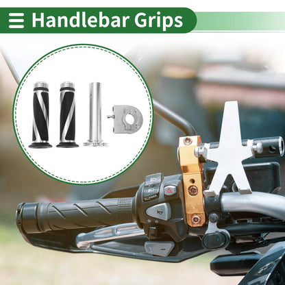 Hand Grips Cover Kit Handlebar Diamond Twill Pattern for Motorcycle