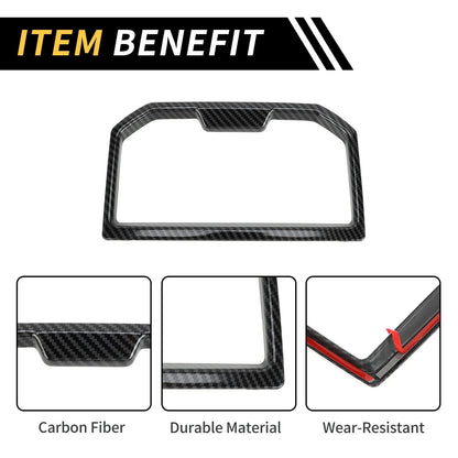 Carbon Fiber Armrest Box Rear Cup Holder Cover for Toyota Tacoma (2024)
