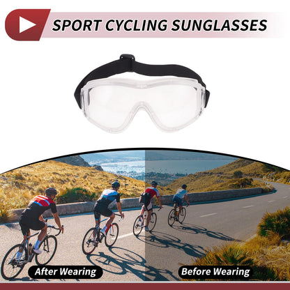 Motorcycle Riding Goggles for Motorcycle Frame Clear Lens PU Sunglasses