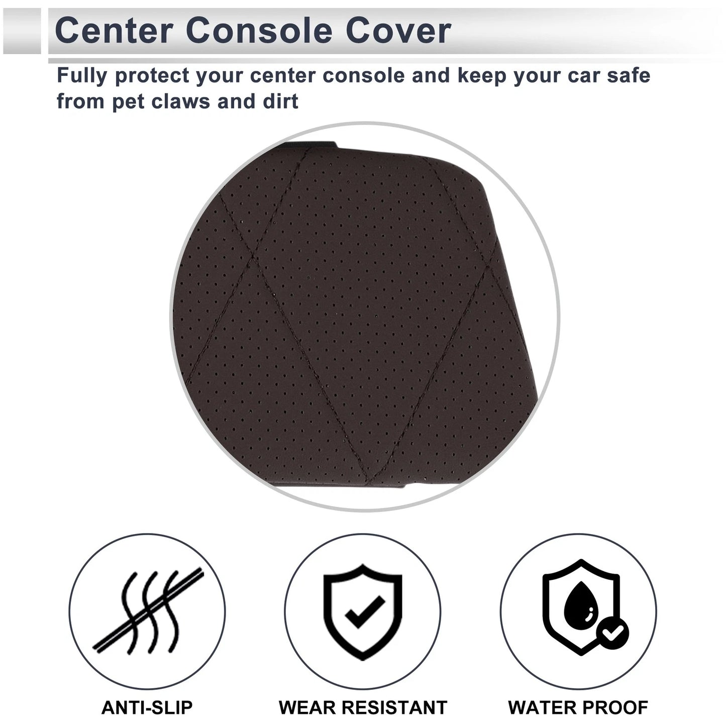 Center Console Cover for BMW X5 (2019-2024) - Dark Brown Storage Bag