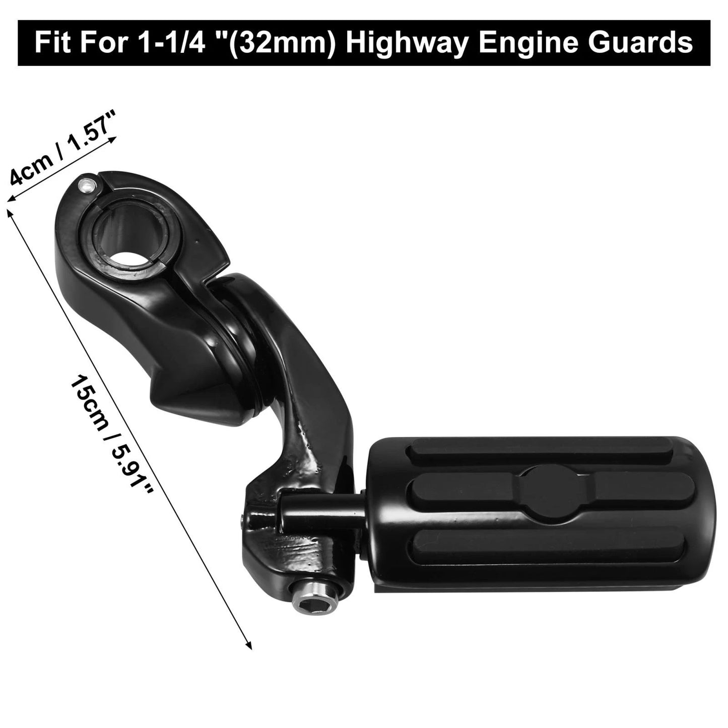 Motorcycle Engine Foot Pegs / 1 Pair / Short Angled Mount Pedal for Harley