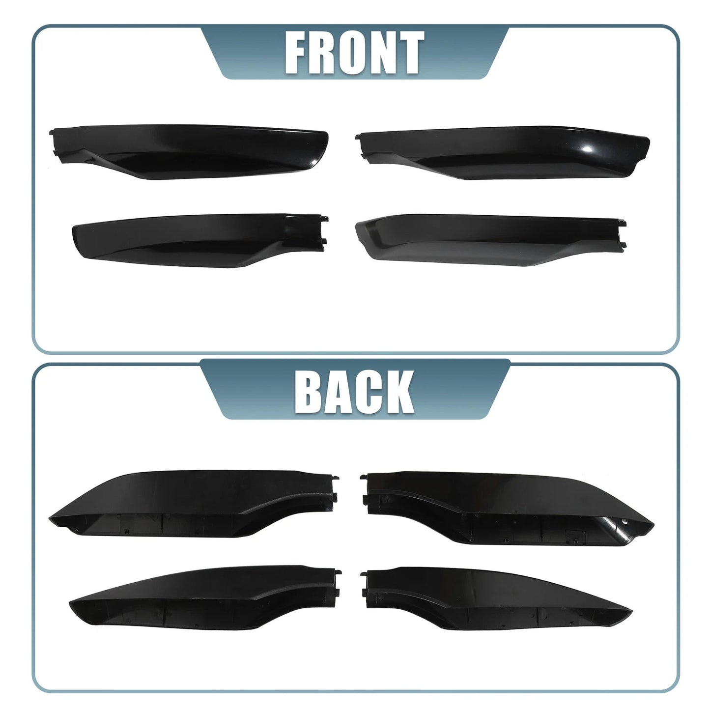 Roof Rack Bar Rail End Covers for Toyota Land Cruiser (2010-2018)