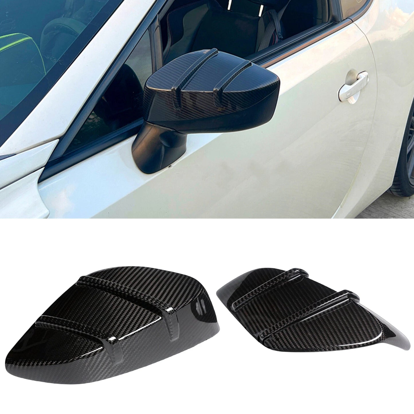Carbon Fiber Rearview Mirror Covers for Subaru BRZ, Toyota GT86 (2013-2020)
