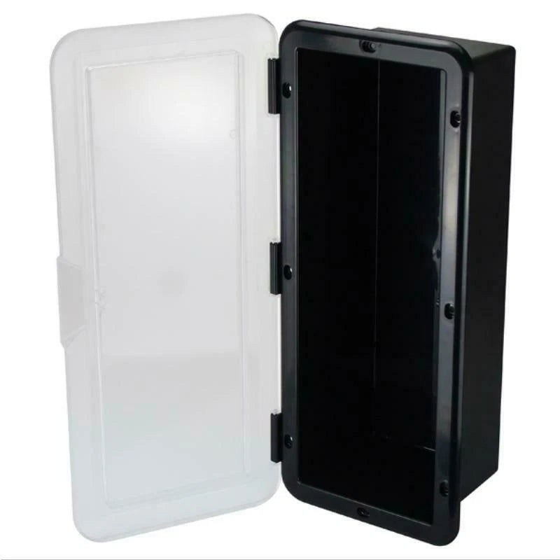 Fire Extinguisher Holder Black Clear Door for Caravan Boat RV 2KG Can