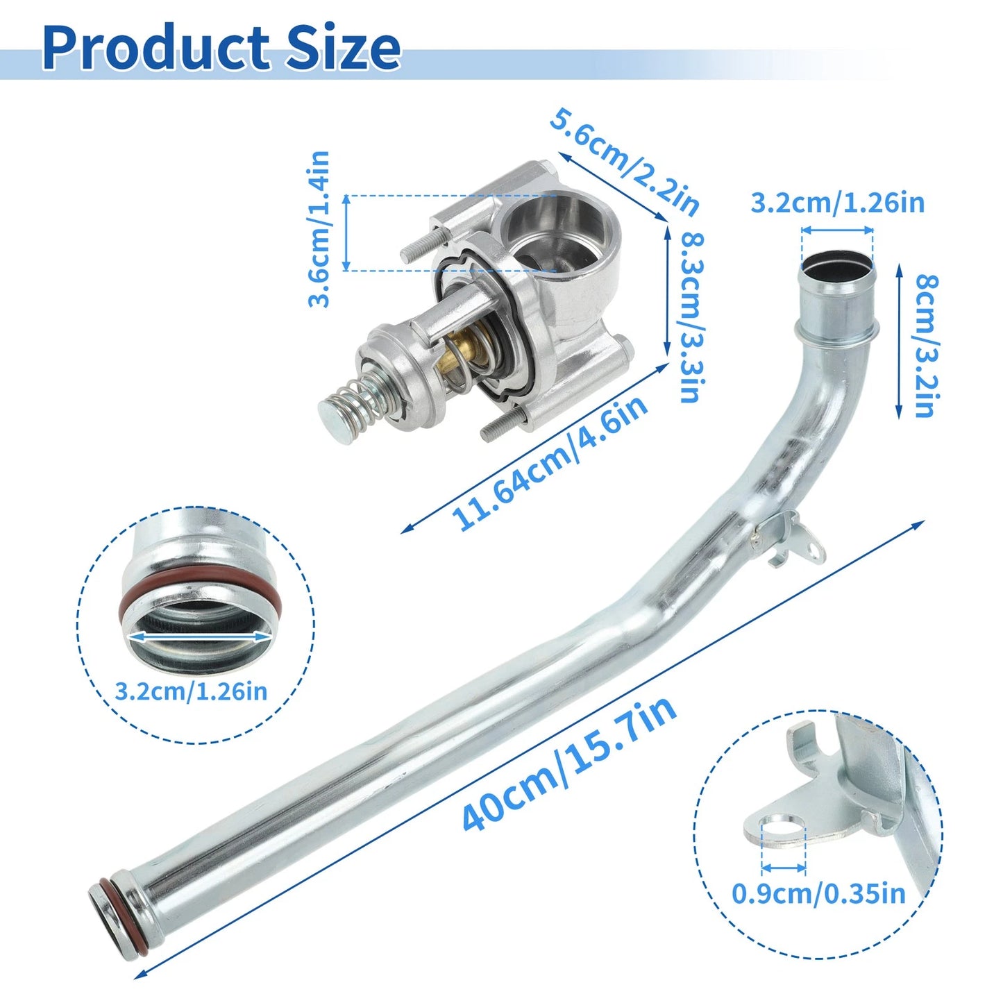 Engine Coolant Thermostat Housing Assembly for Buick Regal (2018-2020)