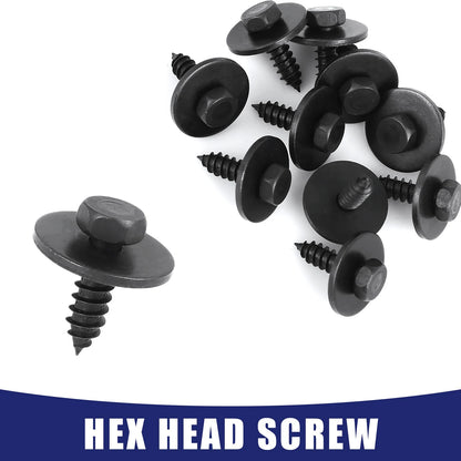 Hex Head Metal Screws w/ Washer for BMW E46 E60 E90 (2000-2012) - 10 pcs