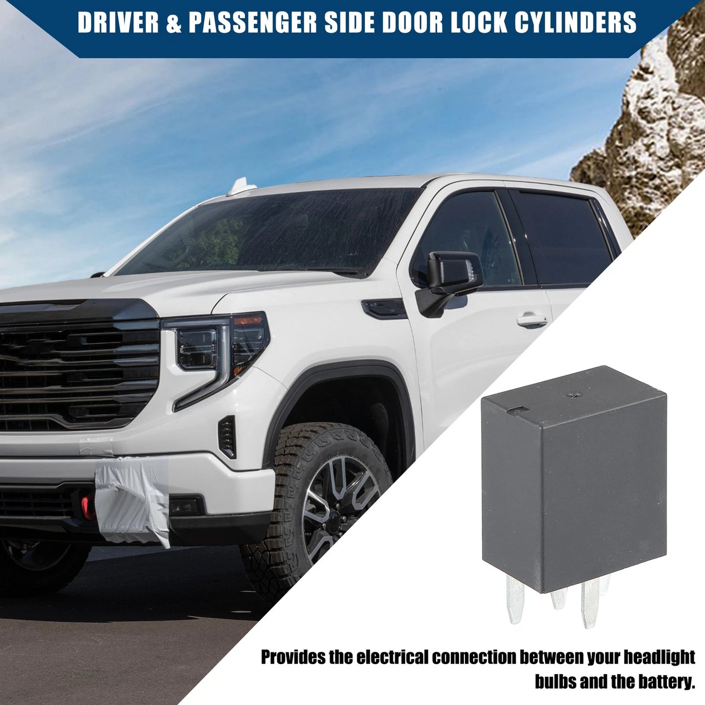 Inner Headlight Relay Durable Plastic for Chevrolet & GMC