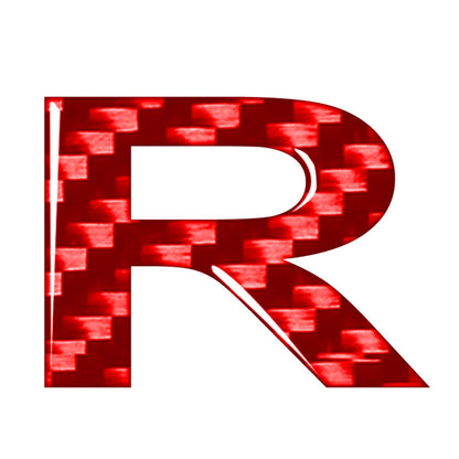 Carbon Red Letter Decals Stickers for Car Badge Emblem - Window Door Wall