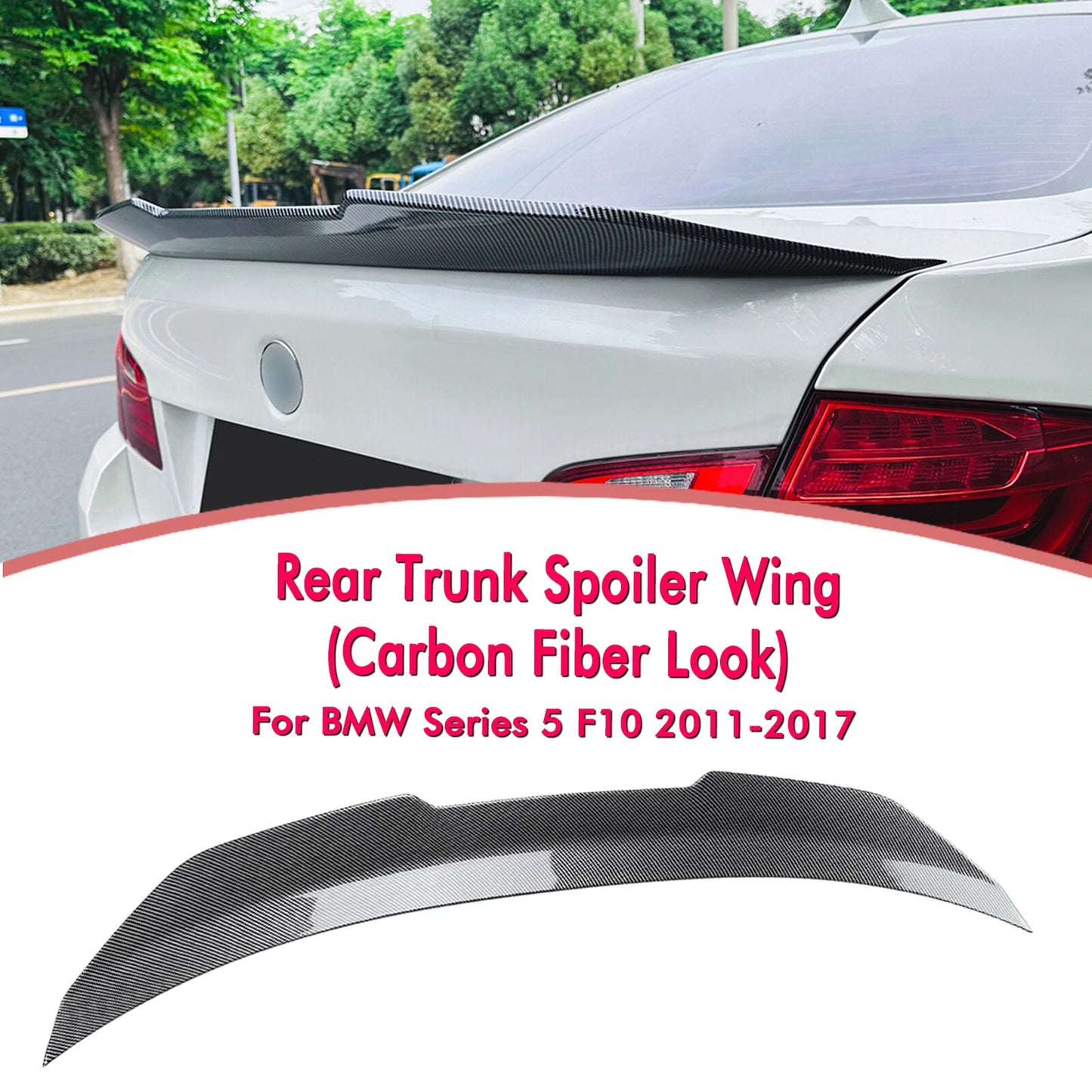 Rear Boot Spoiler Lip for BMW 5 Series F10 (2011-2017)