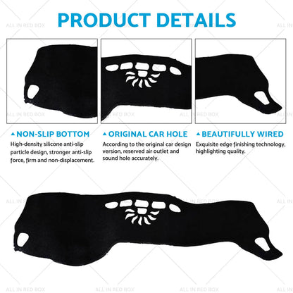 Non-Slip Dash Mat Cover for Chery Tiggo 4 Pro (2024) Black