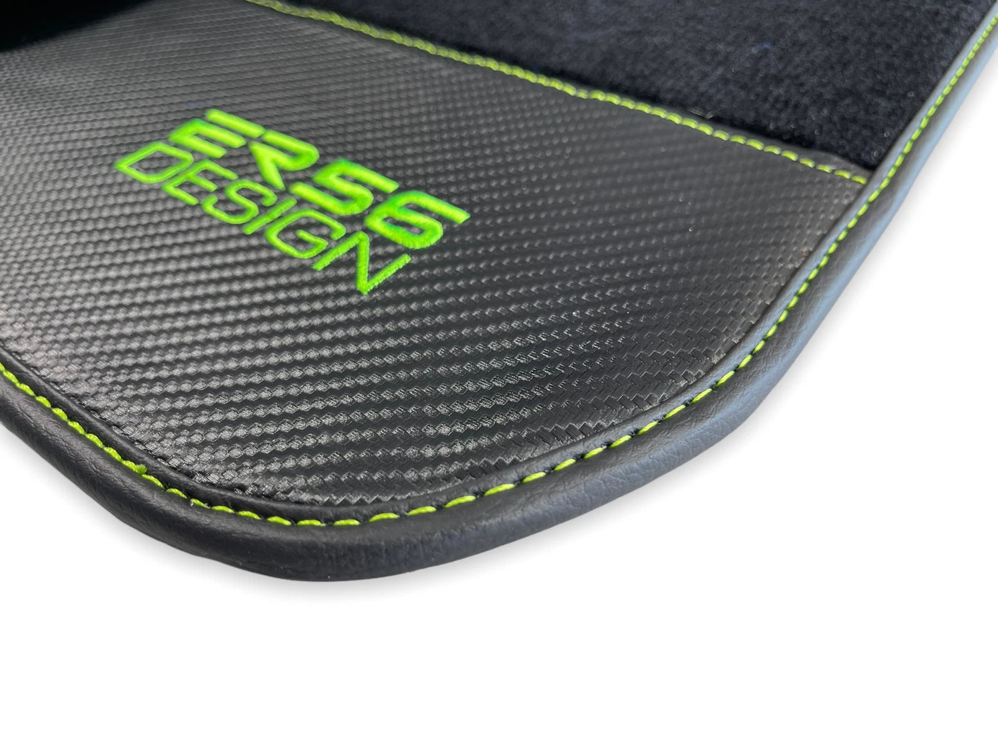 Floor Mats for BMW M2 Series F87 Carbon Fiber Leather (2016-2021)