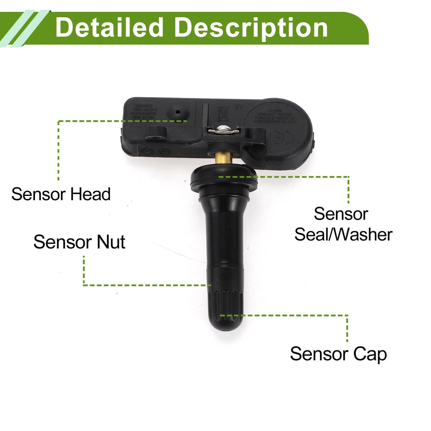 Tire Pressure Sensor 1 x for Peugeot 3008 (2011-2014) TPMS 433MHz