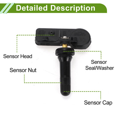 Tire Pressure Sensor 1 x for Peugeot 3008 (2011-2014) TPMS 433MHz