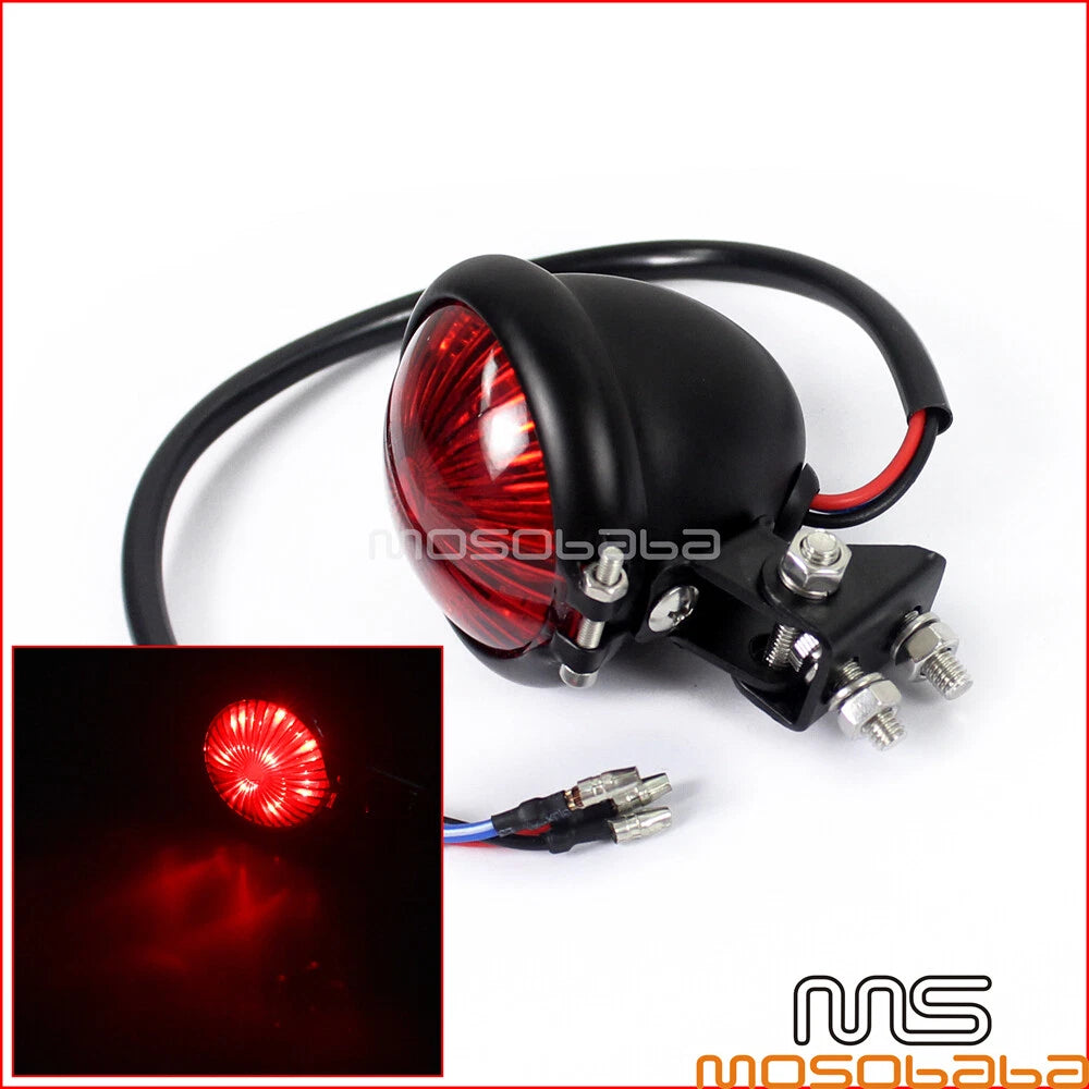 12V LED Bates Style Tail Brake Light for Harley Scrambler Cafe Racer Bobber