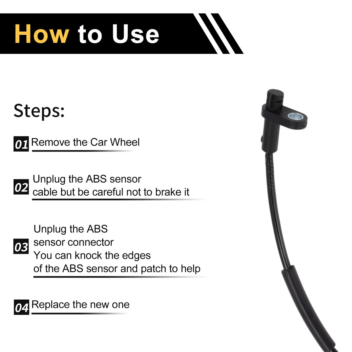 ABS Wheel Speed Sensor for Volvo XC60 (2010-2017) - 1 x Left/Right Front