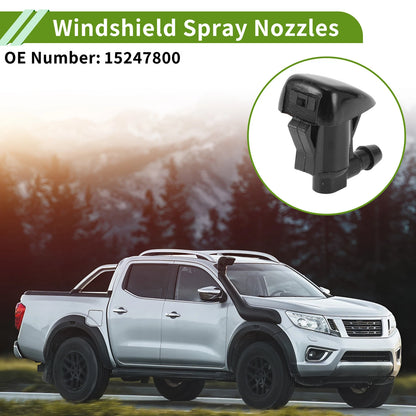Windshield Washer Nozzle with Hose Connector for GMC Black