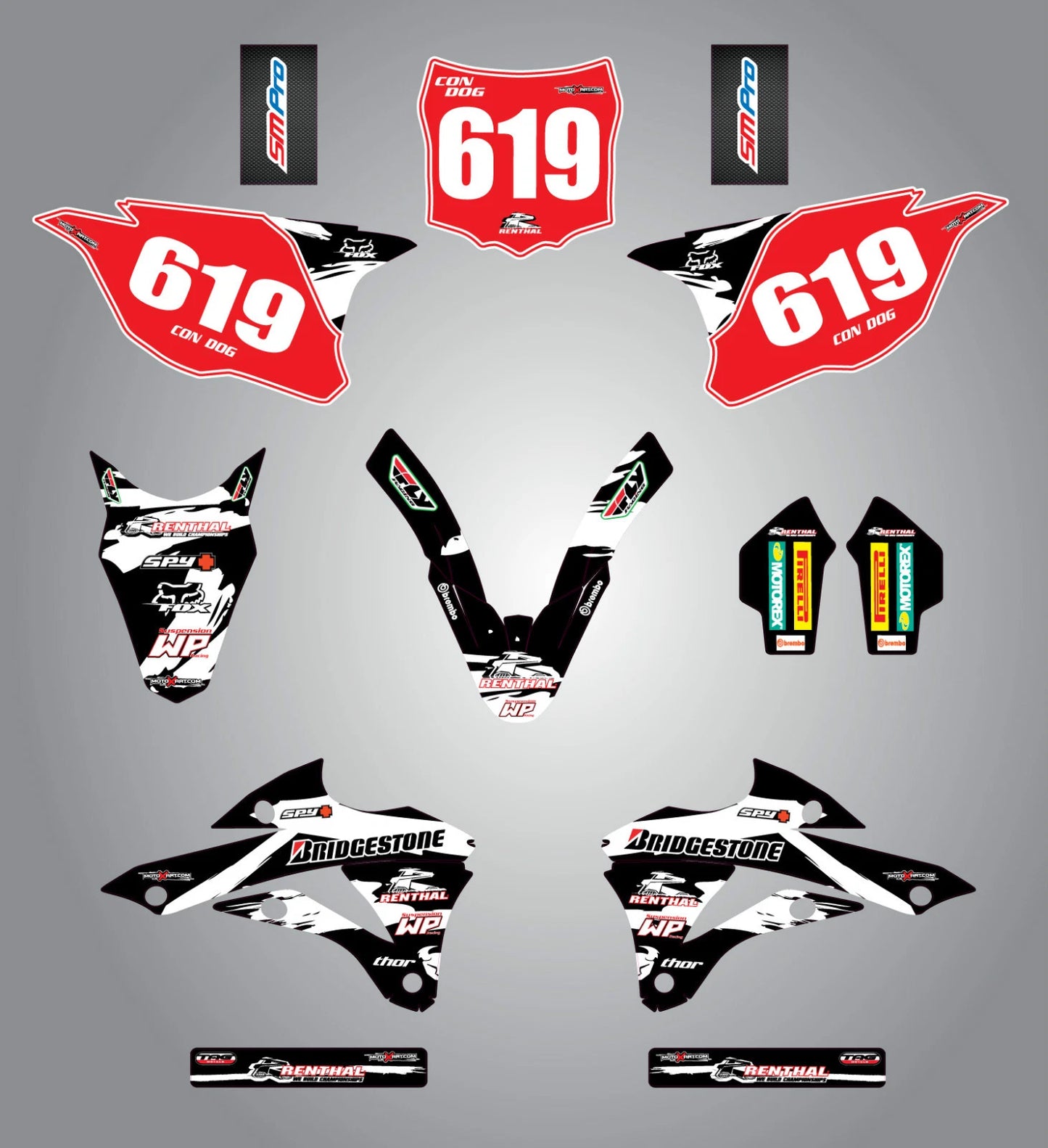 Full Custom Graphics Kit for Kawasaki KX 85 (2014-2018) - Safari Pride Style