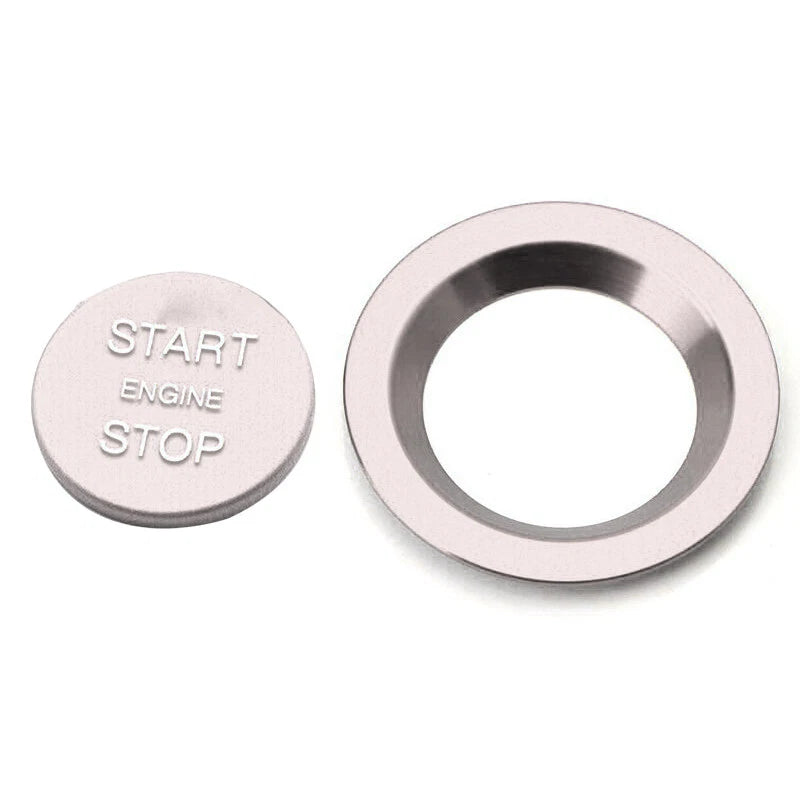 Silver Engine Start Stop Button Cover Trim for Jaguar XE F-Type F-Pace