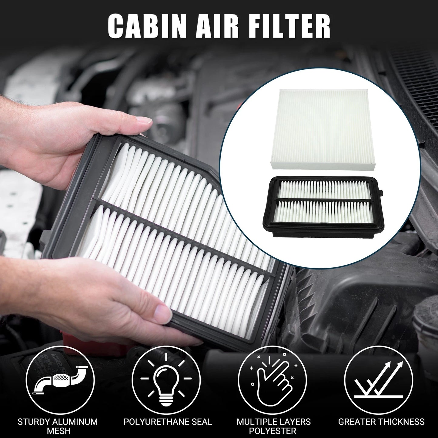 Cabin Air Filter Set for Nissan Kicks (2018-2023)