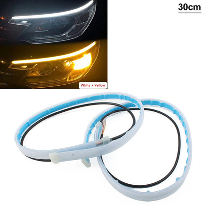 Bright Yellow DRL LED Strip Turn Signal Lights for Make & Model