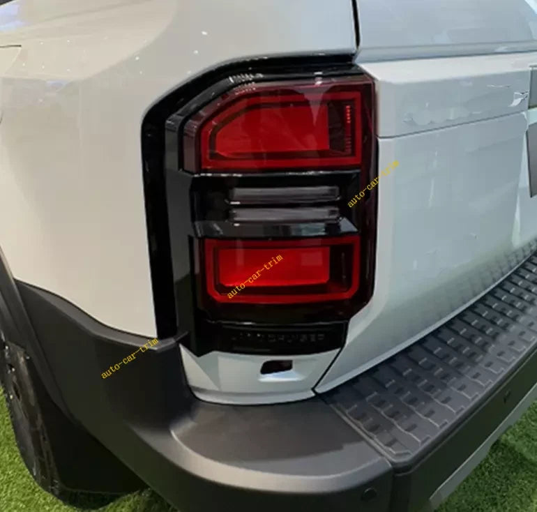 Gloss Black Rear Taillight Trim Cover for Toyota Land Cruiser LC250